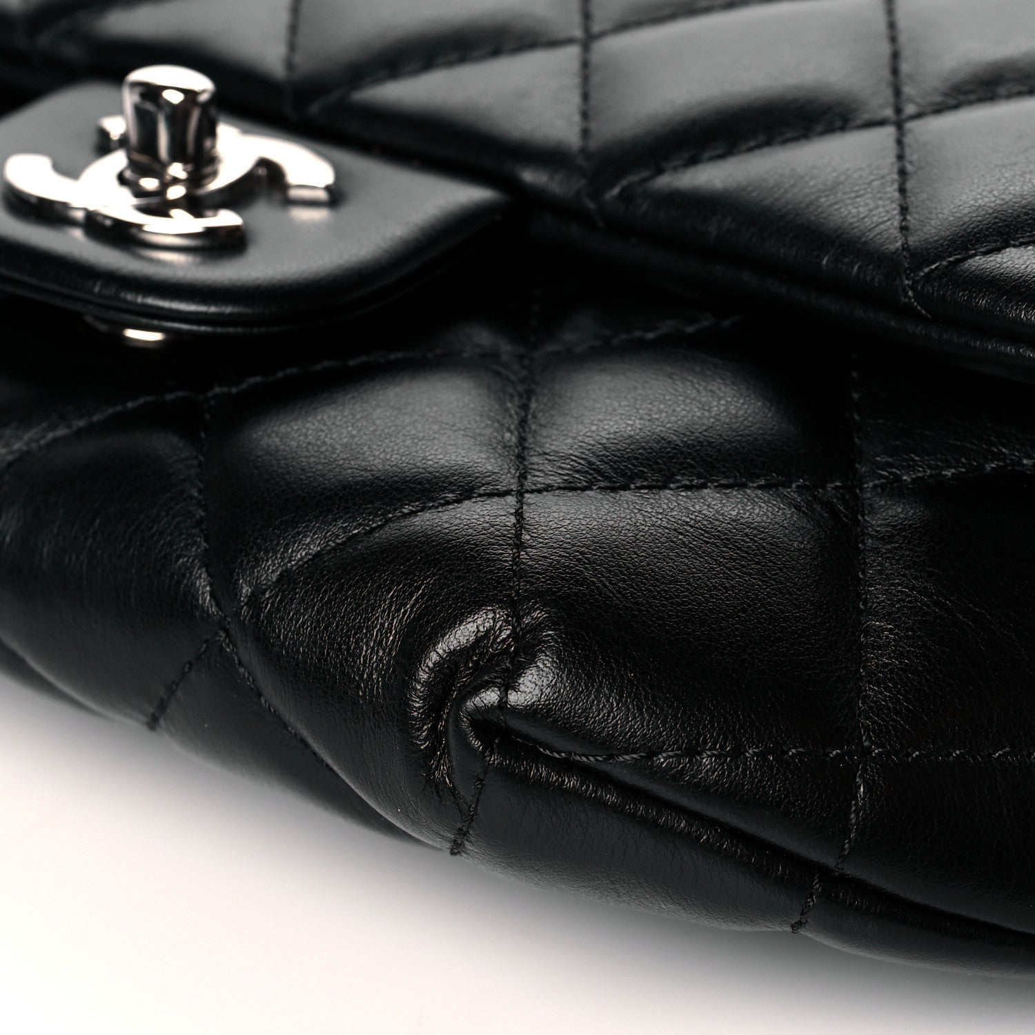 Chanel Calfskin Quilted CC Uniform Flap Belt Bag Black 11 of 11