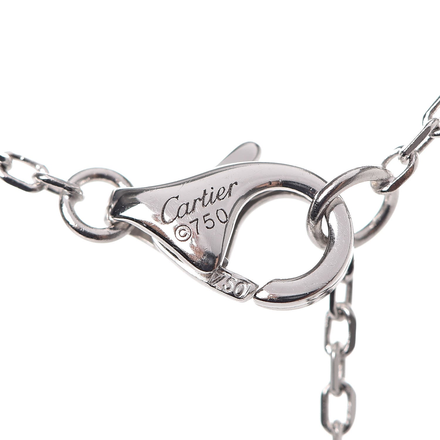 Cartier 18K White Gold Diamond D'Amour Heart Pendant Necklace 4 of 7