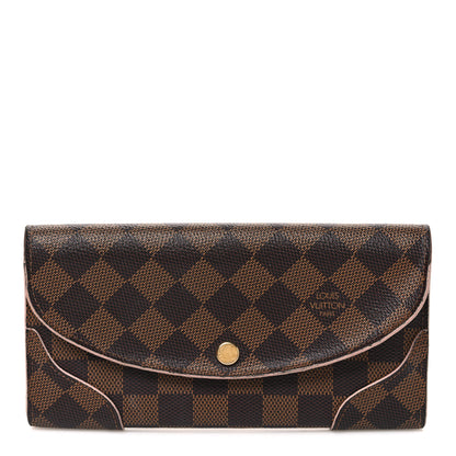 Louis Vuitton Damier Ebene Caissa Wallet Rose Ballerine 1 of 7