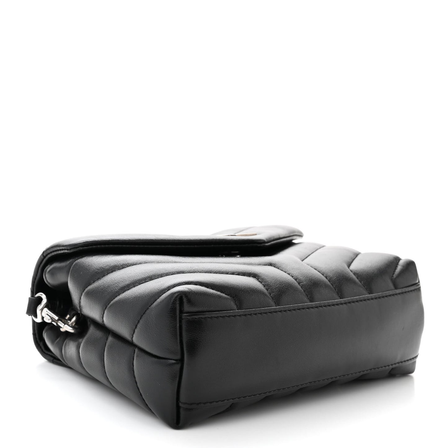 Calfskin Y Quilted Monogram Toy Loulou Crossbody Bag Black