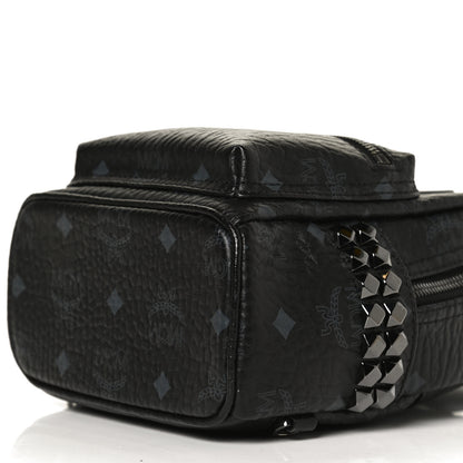 MCM Visetos Side Stud X-Mini Stark Bebe Boo Backpack Black 11 of 13