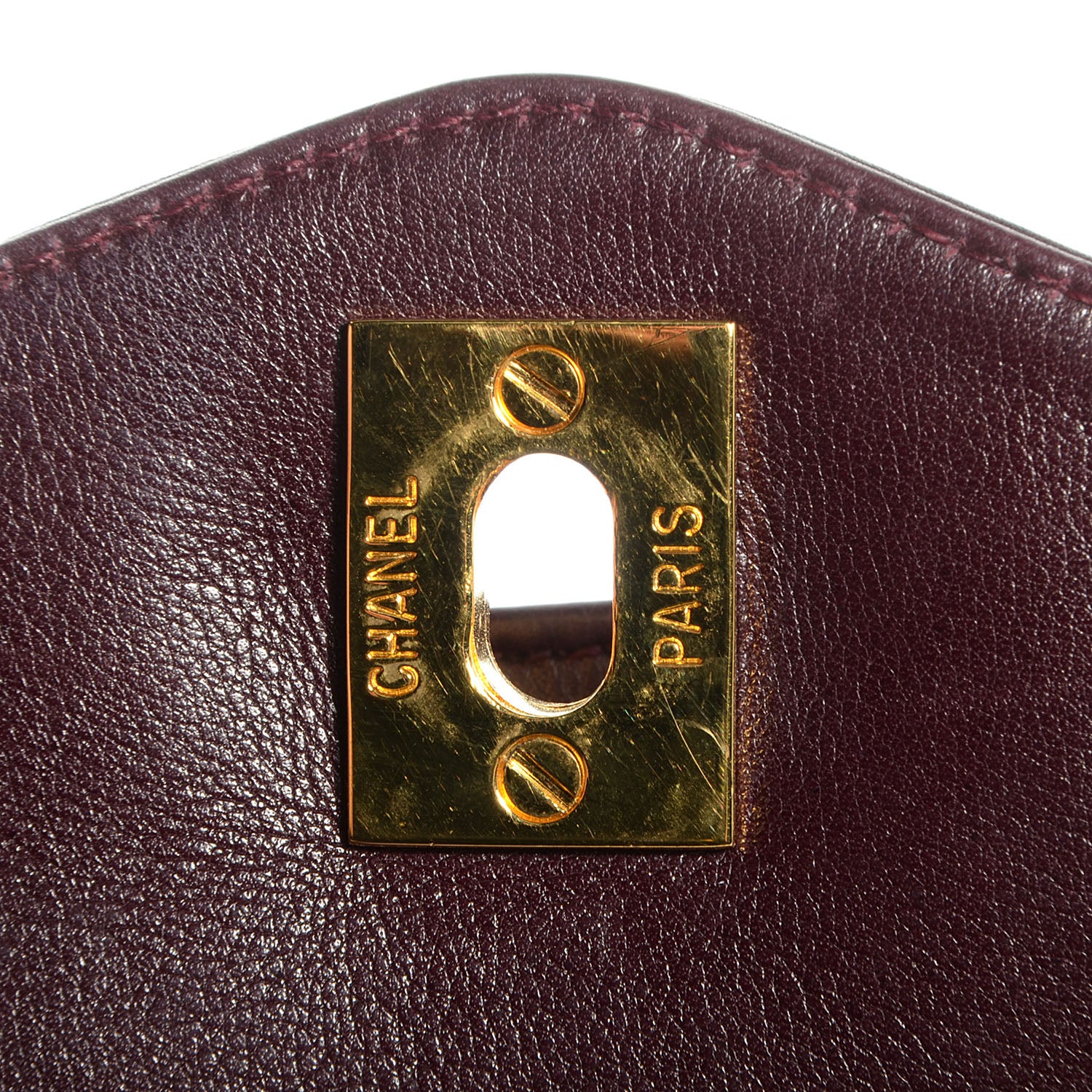 Chanel Calfskin Flap Shoulder Bag Bordeaux 8 of 9