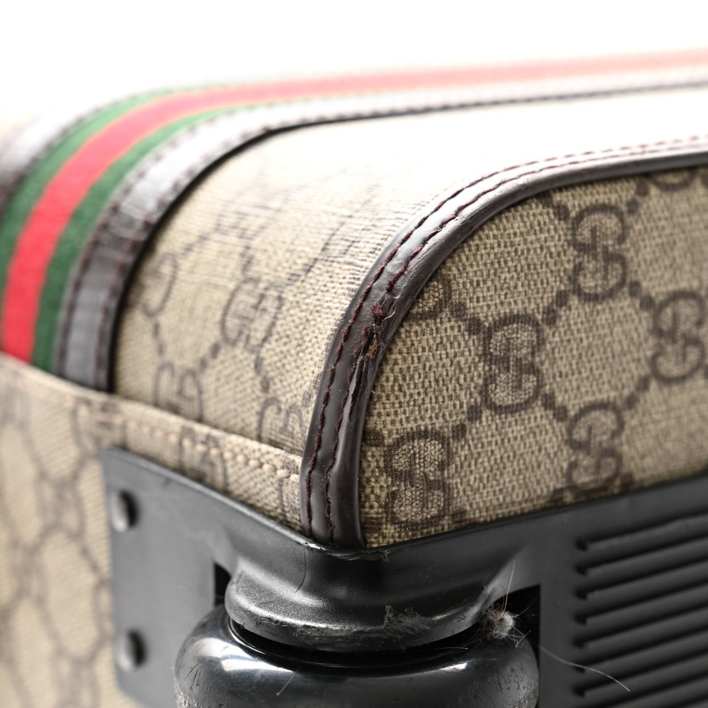 GG Plus Monogram Small Web Trolley Brown