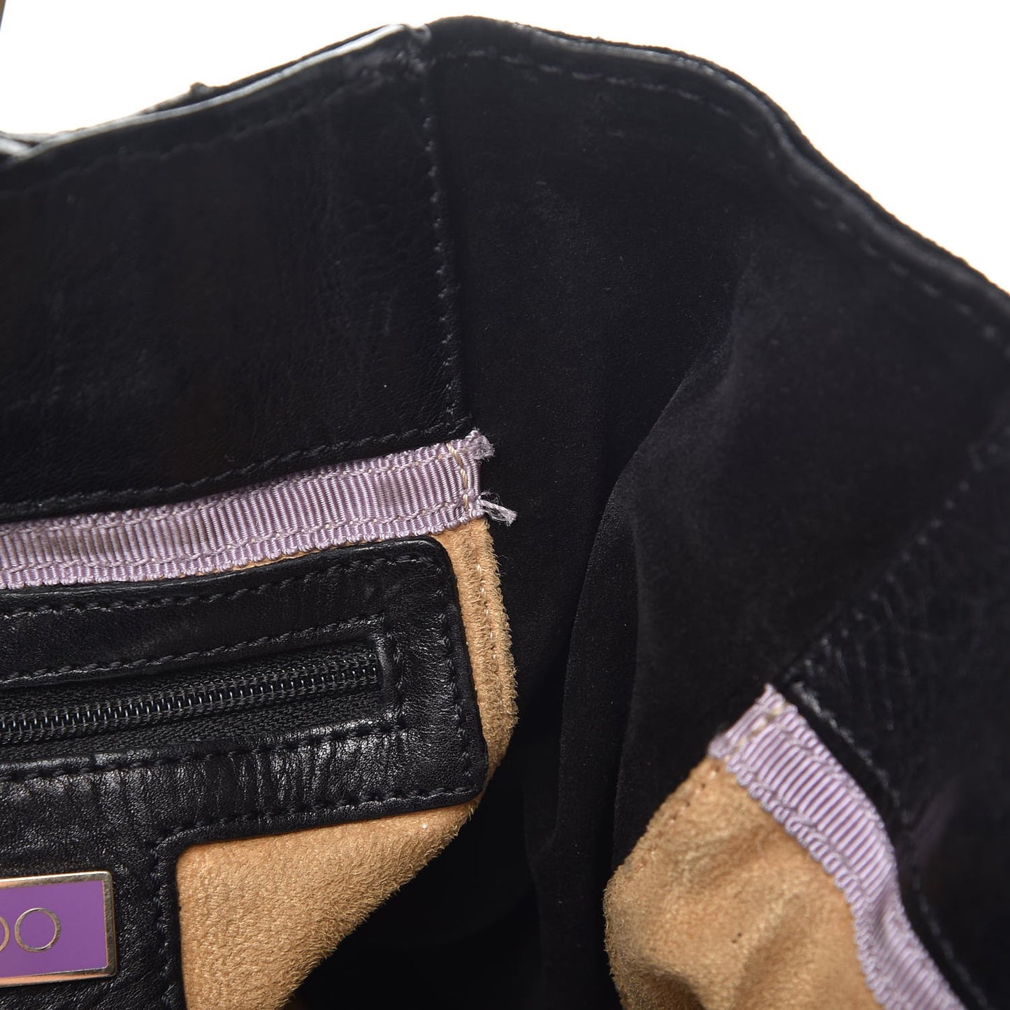 Calfskin Suede Mona Tote Black