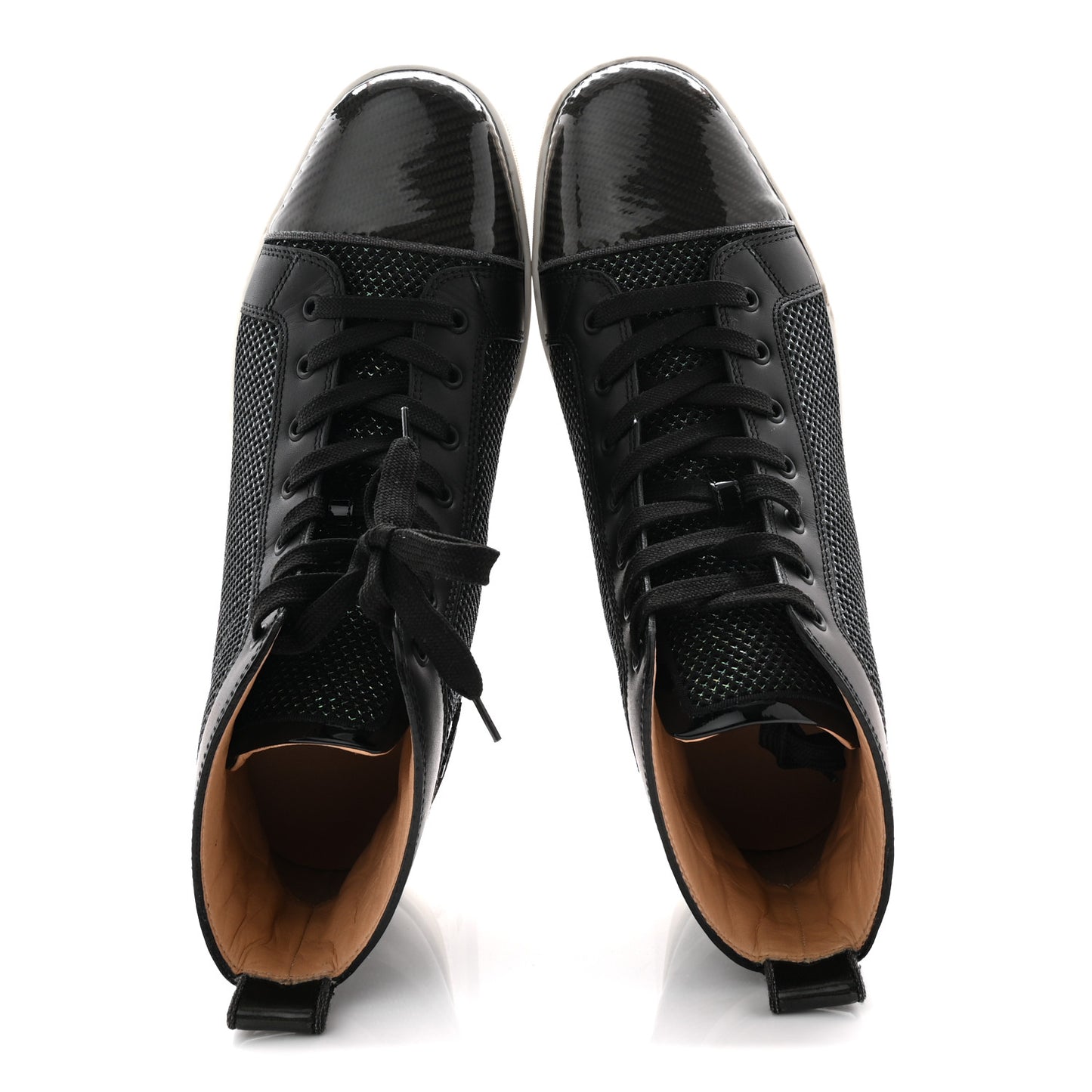 Tissu Patent Mens Louis Orlato Flat Sneakers 45.5 Version Black