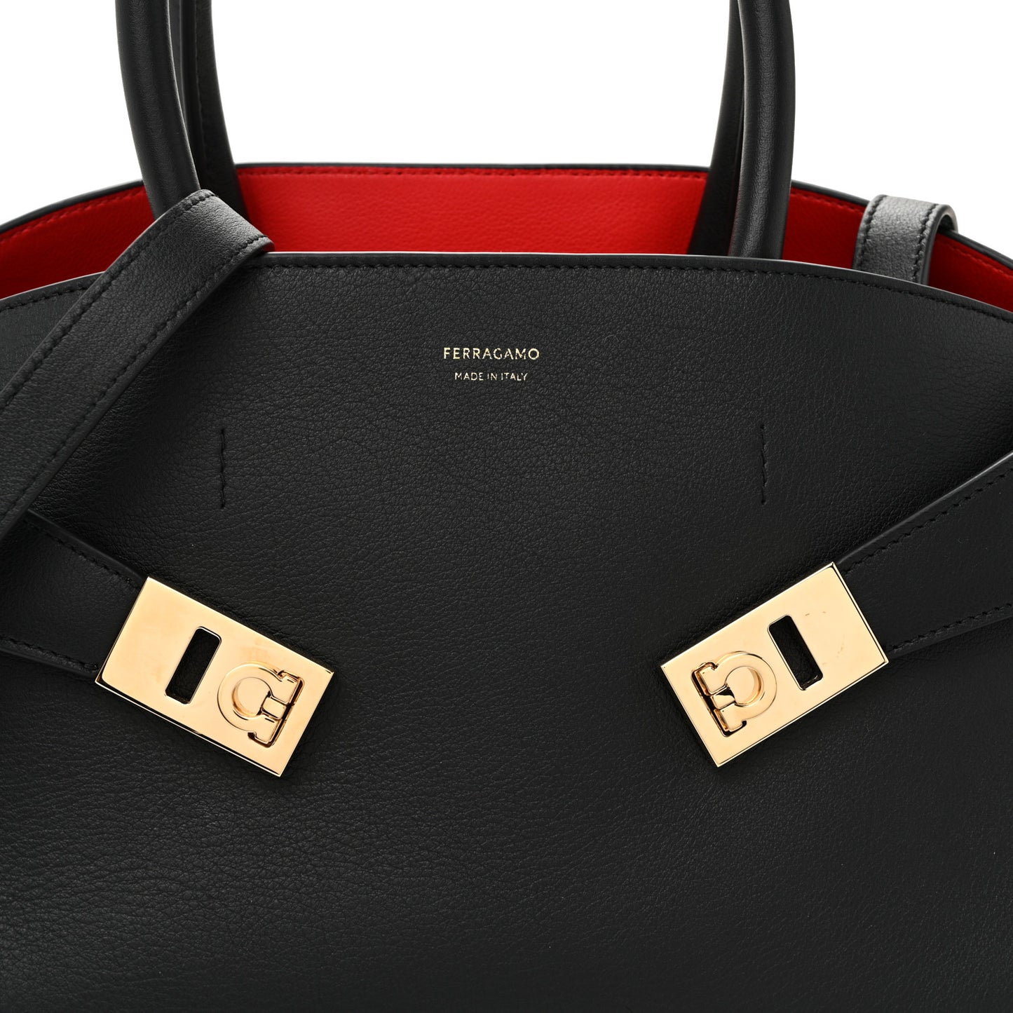 Calfskin Small Hug Bag Black