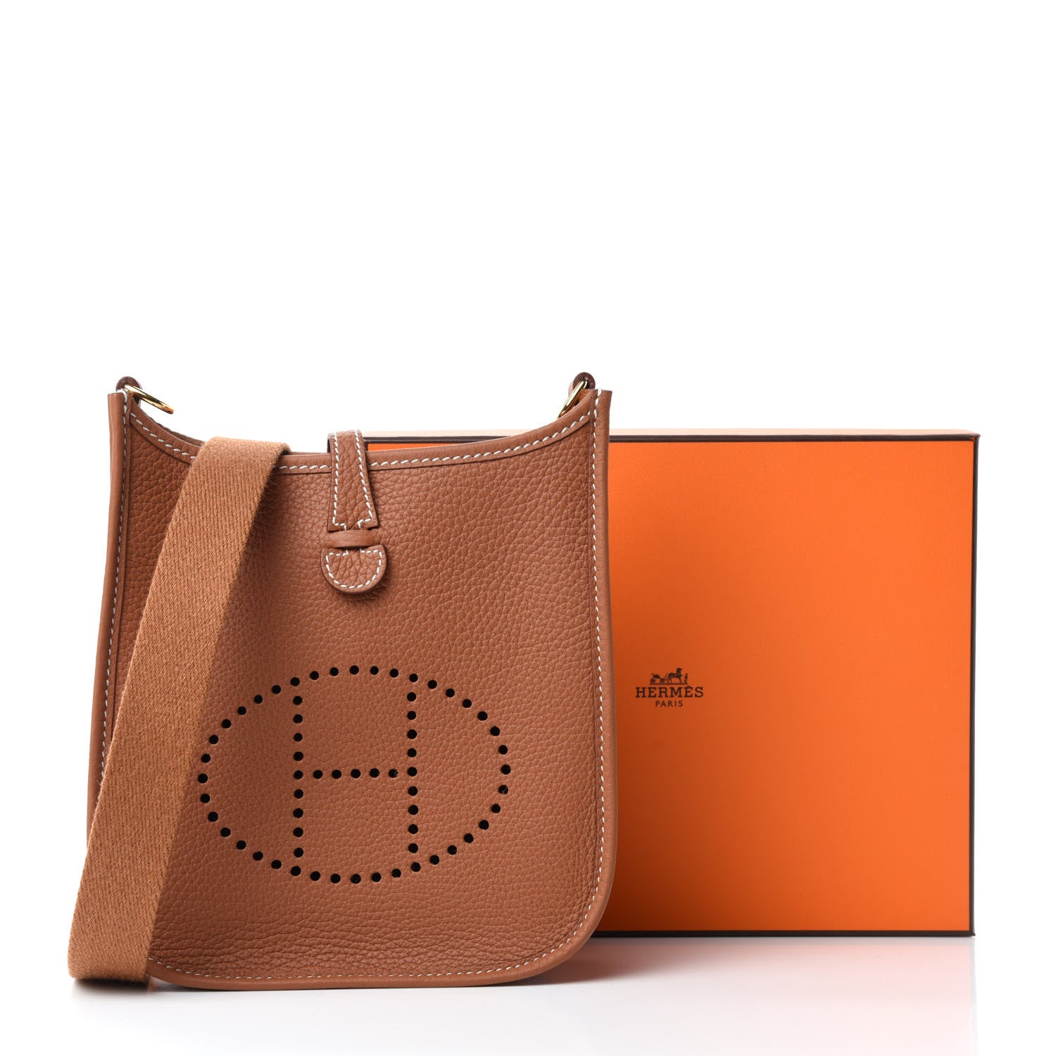 Hermes Taurillon Clemence Evelyne TPM Gold 11 of 11