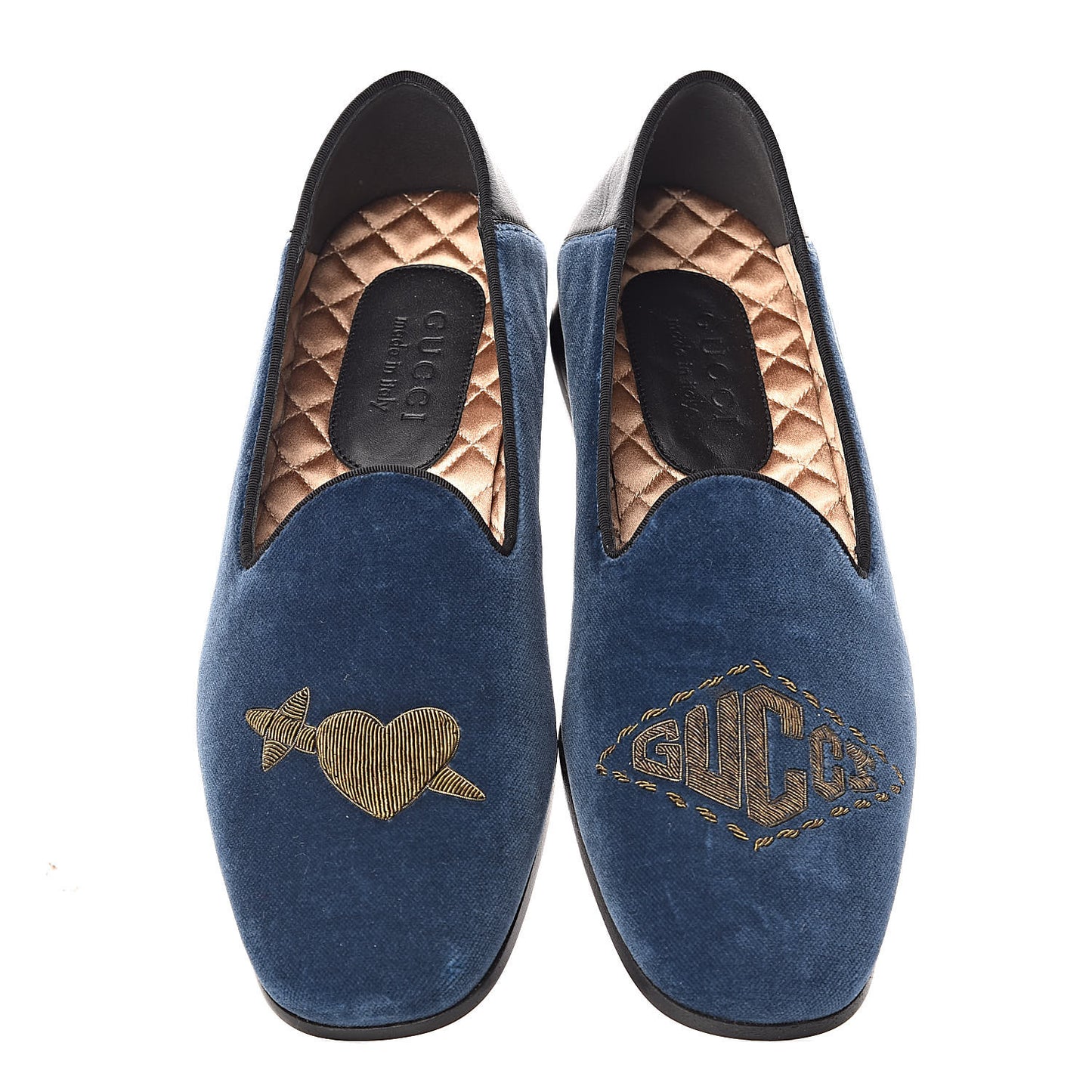Velvet Mens Loafers 8 Blue