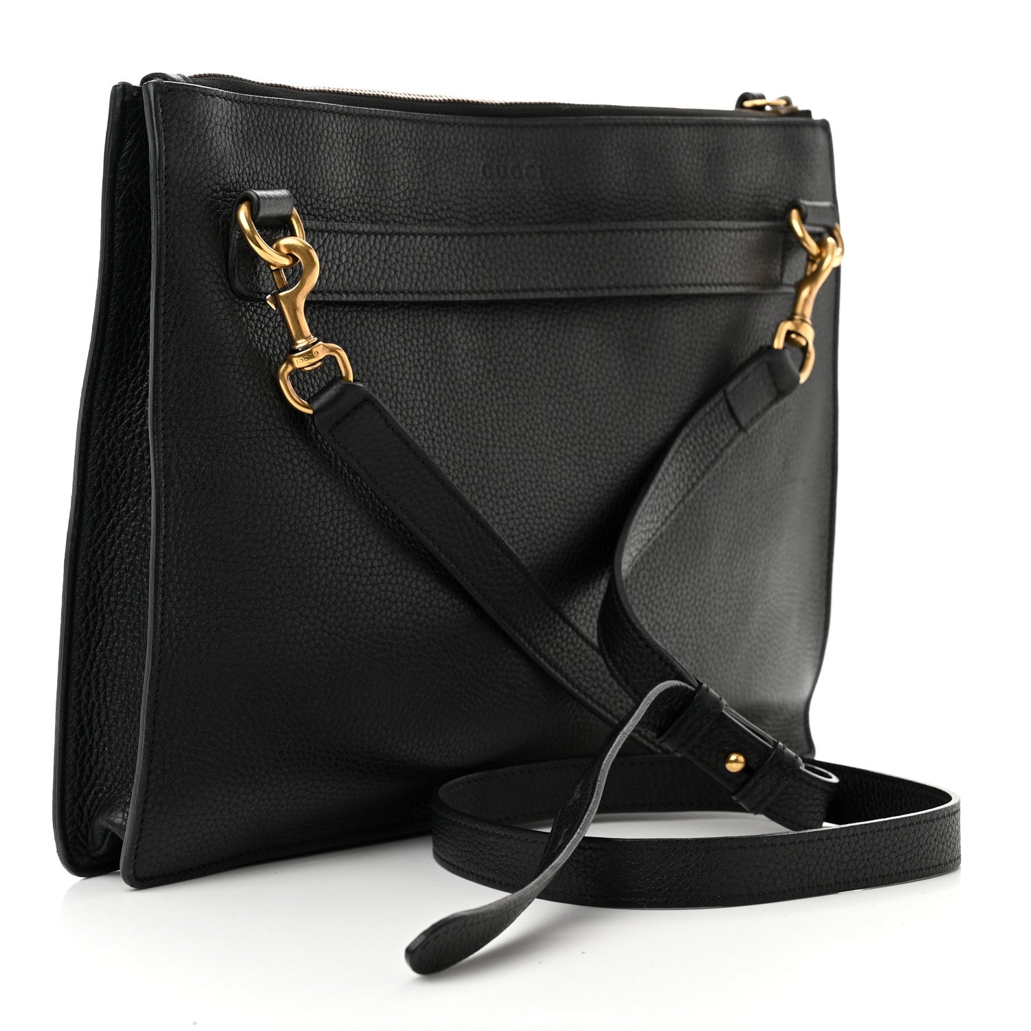 Gucci Calfskin Kingsnake Print Messenger Black 3 of 13