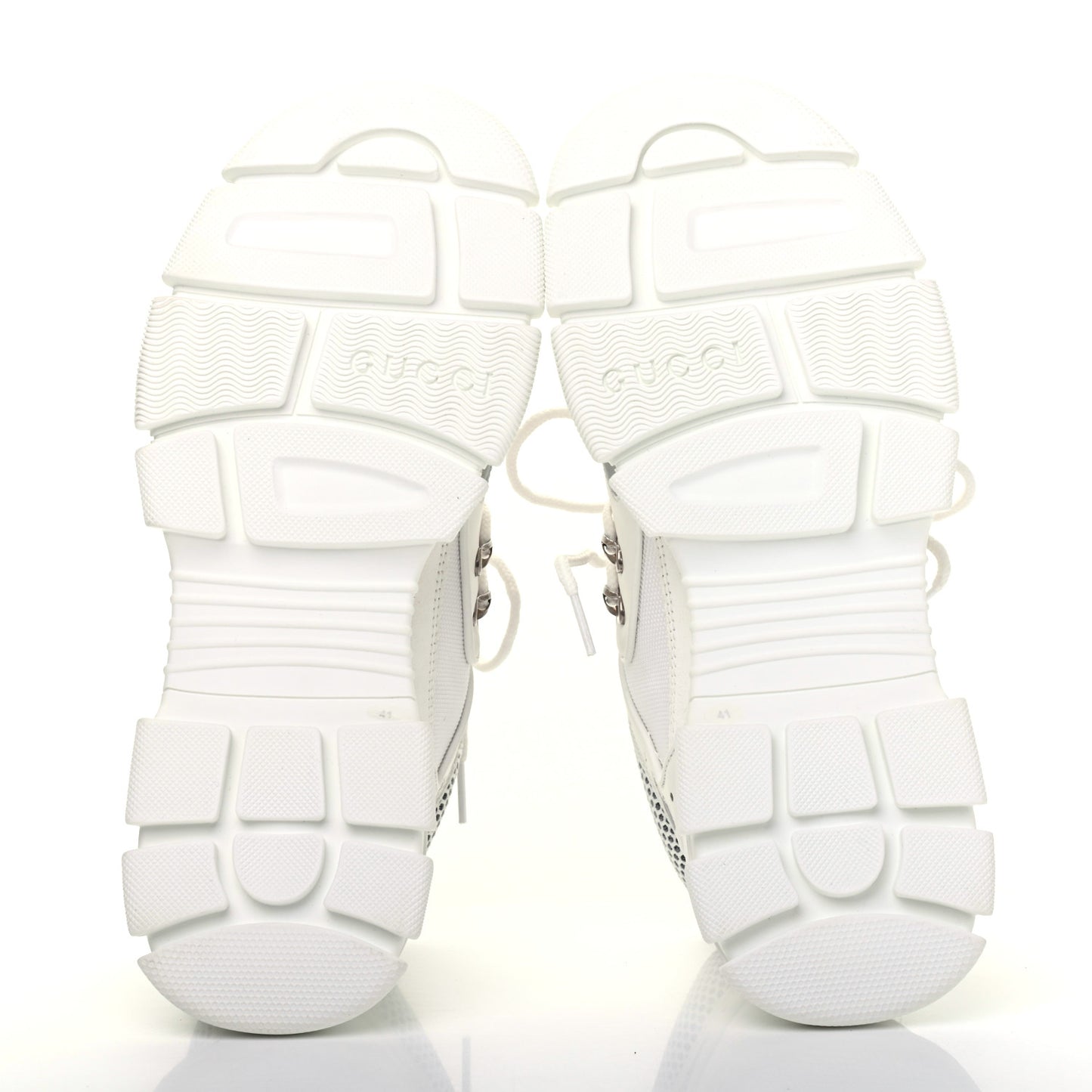 X SEGA Mesh Calfskin Suede Womens Flashtrek Sneakers 41 Great White