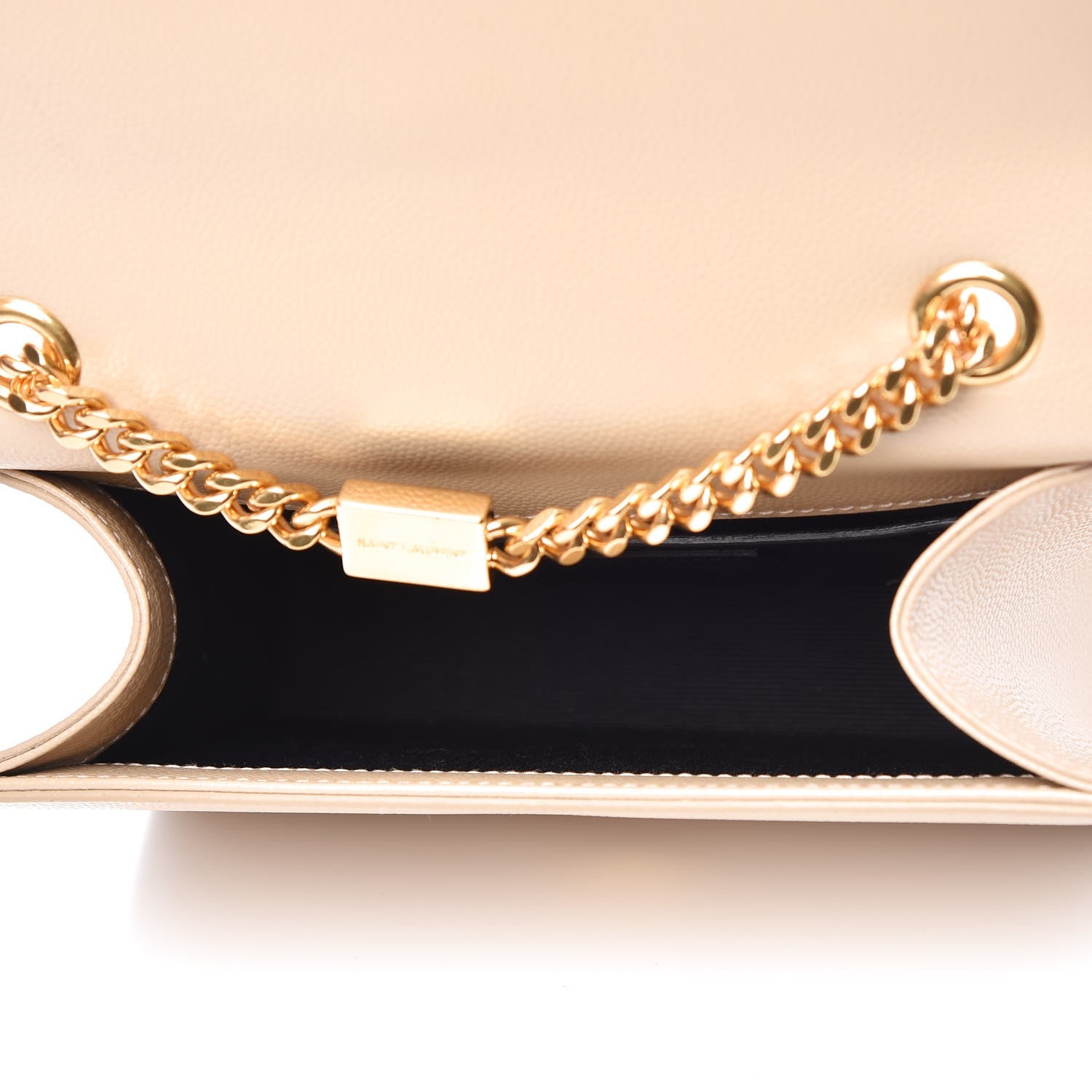 Saint Laurent Grain De Poudre Small Monogram Kate Satchel Nude Powder 5 of 6