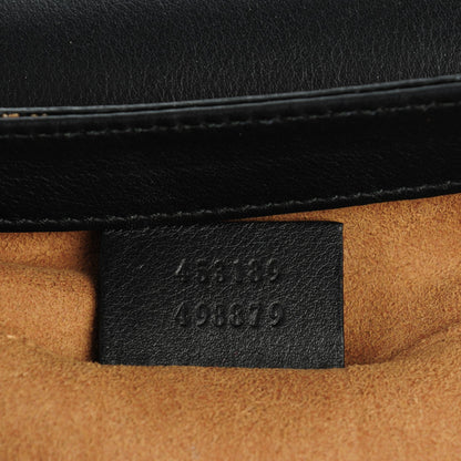 Gucci GG Supreme Monogram Web Medium Padlock Messenger Shoulder Bag Black 7 of 8