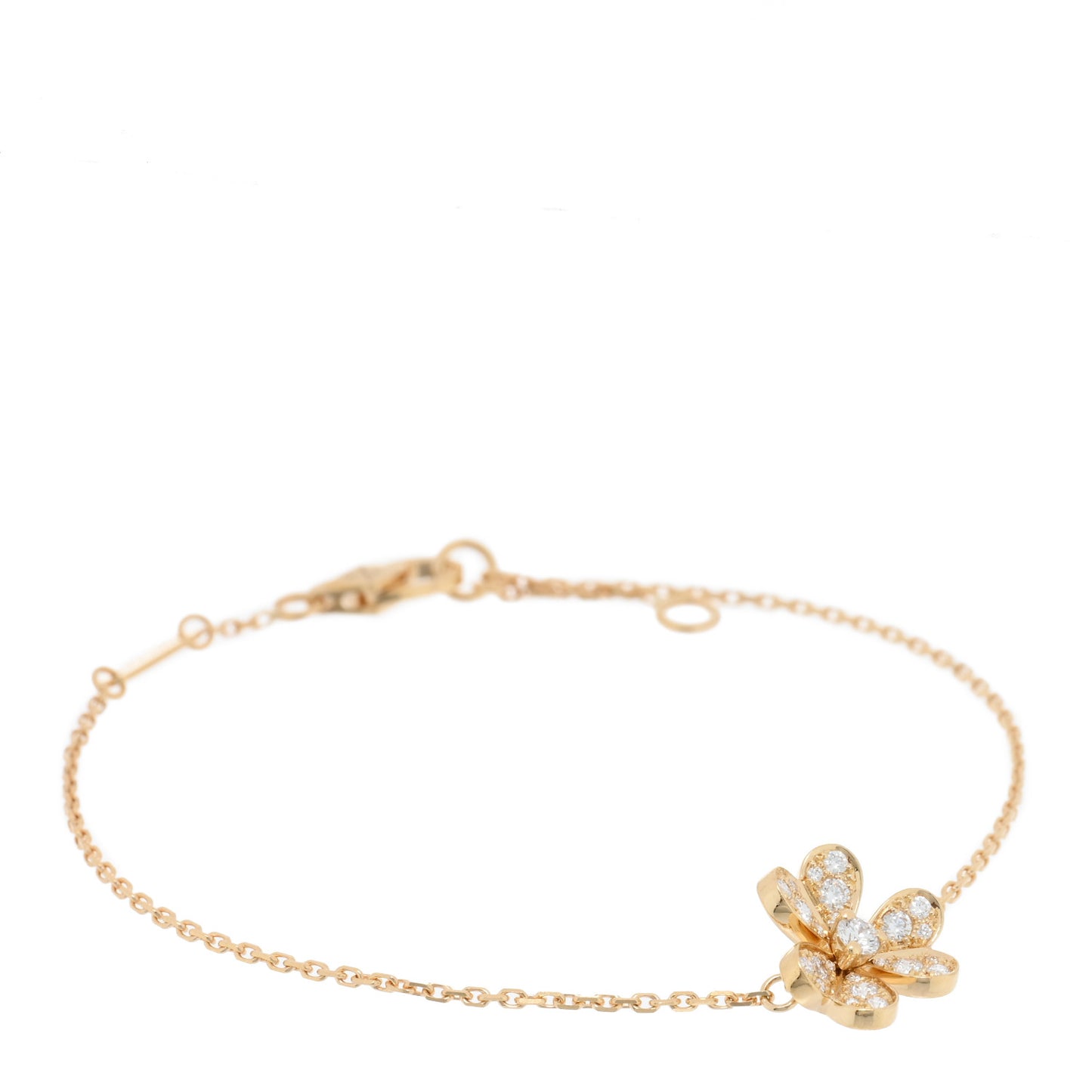 18K Yellow Gold Diamond Mini Frivole Pave Bracelet