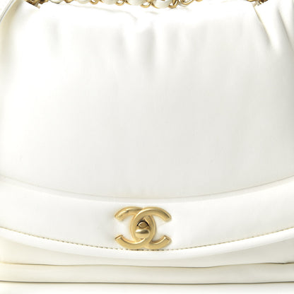 Chanel Lambskin Medium Simply Flap White 10 of 10