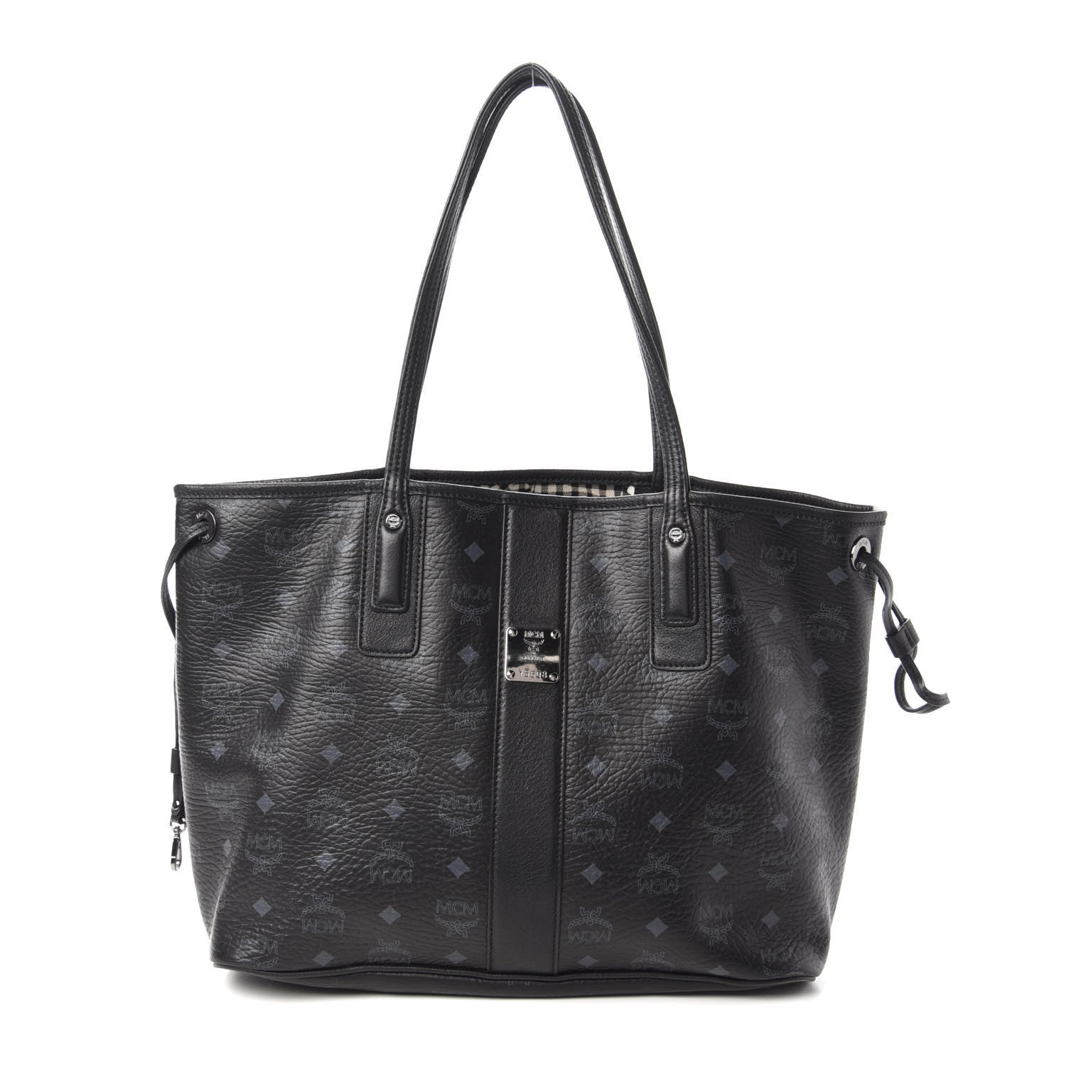 MCM Visetos Medium Liz Reversible Shopper Tote Black 1 of 16