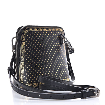 Gucci X SEGA Calfskin GUCCY Stars Mini Dome Shoulder Bag Black Gold 3 of 9
