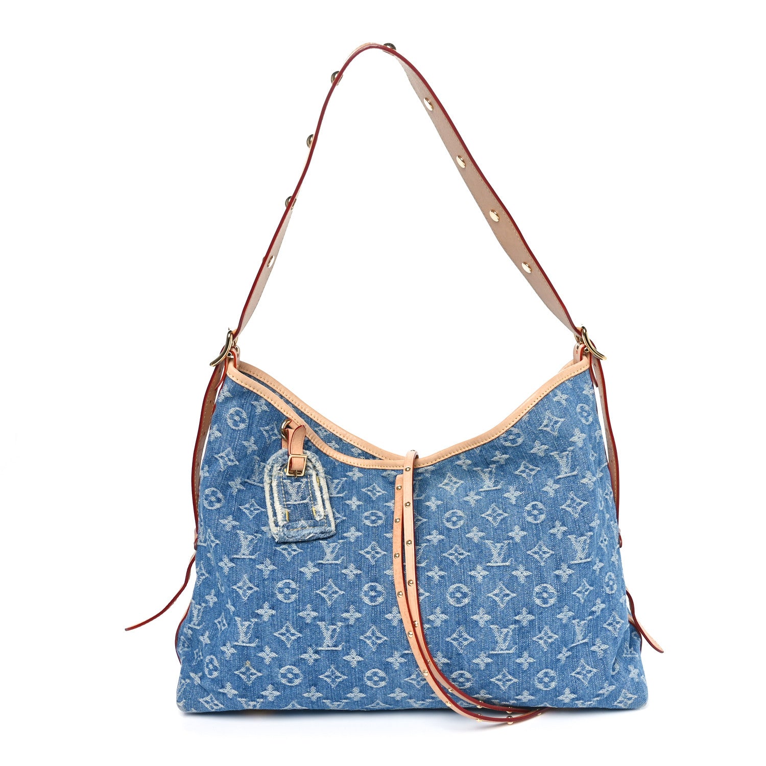 Louis Vuitton Monogram Denim CarryAll MM Blue 1 of 9