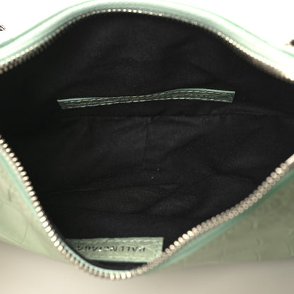 Balenciaga Extra Supple Calfskin Crocodile Embossed Le Cagole Shoulder Bag XS Light Green 6 of 11