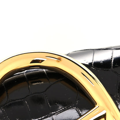 Hermes Shiny Niloticus Crocodile Egee Clutch Black 11 of 12