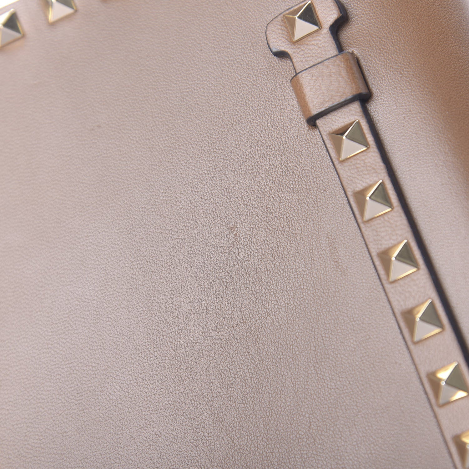 Valentino Garavani Nappa Rockstud Wristlet Clutch Taupe 11 of 11