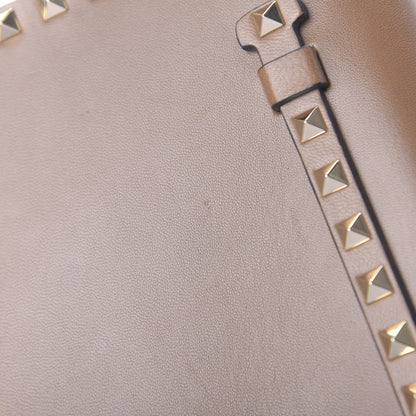 Valentino Garavani Nappa Rockstud Wristlet Clutch Taupe 11 of 11
