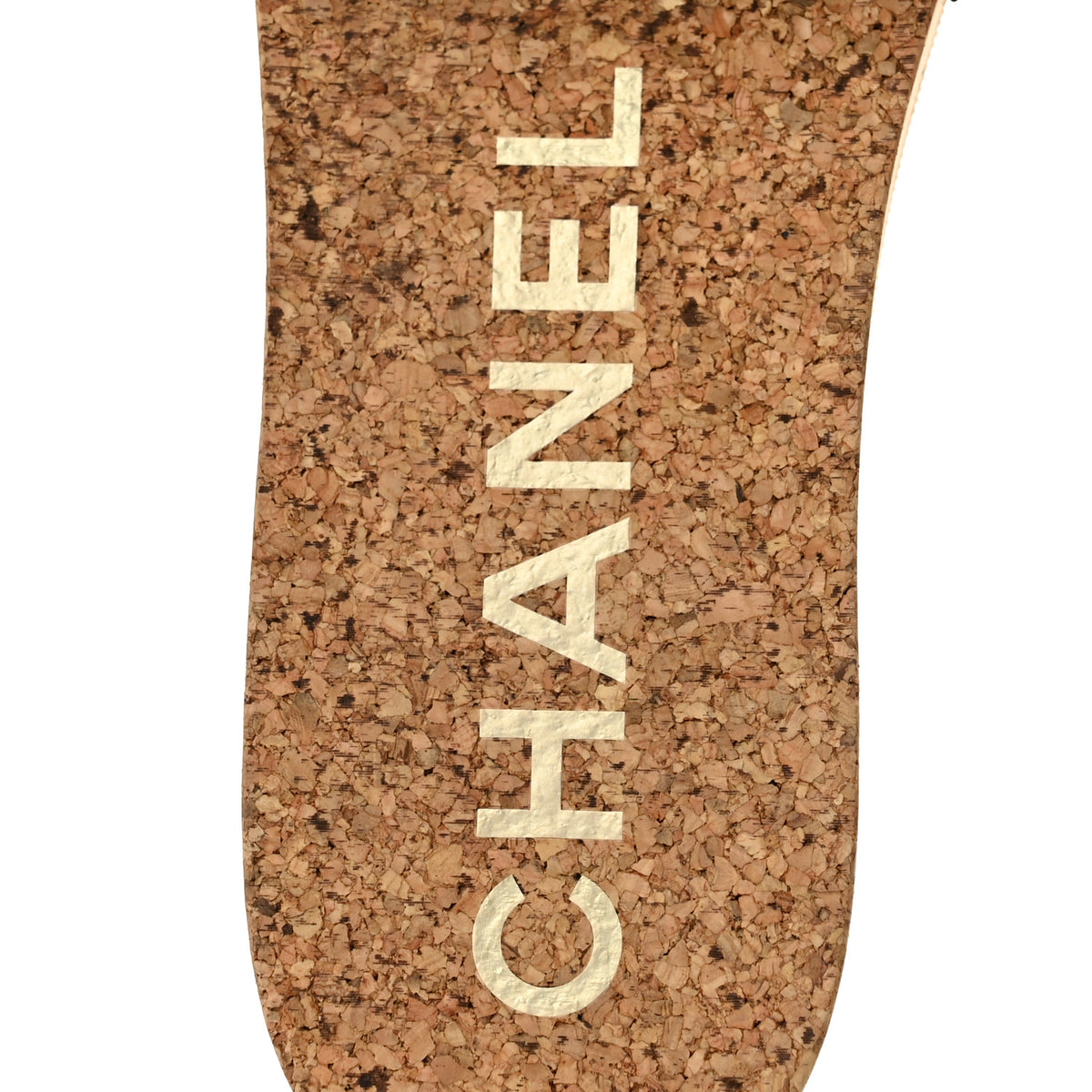 Chanel Tweed Cork CC Mule Sandal 38 Black 8 of 10