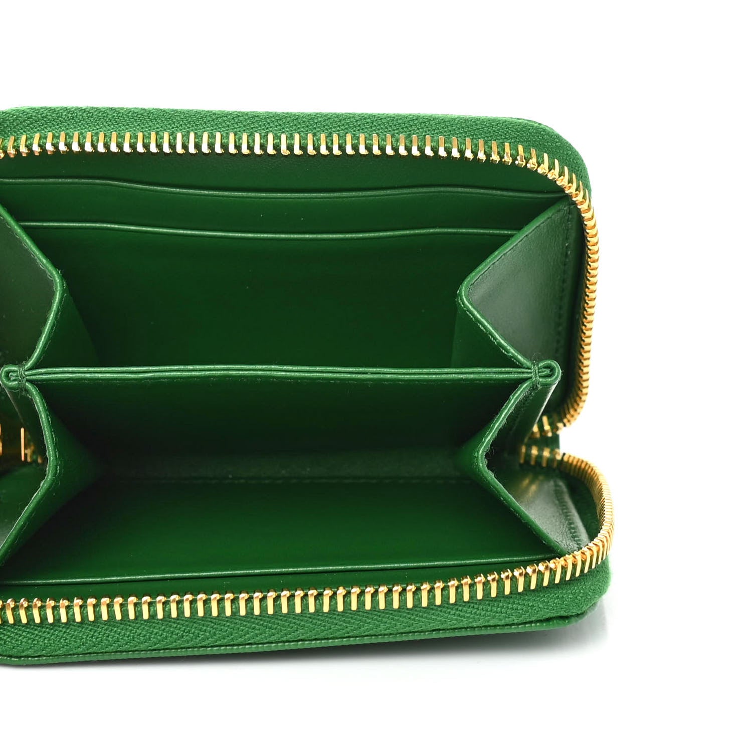 Prada Vitello Move Metal Coin Purse Verde 4 of 4