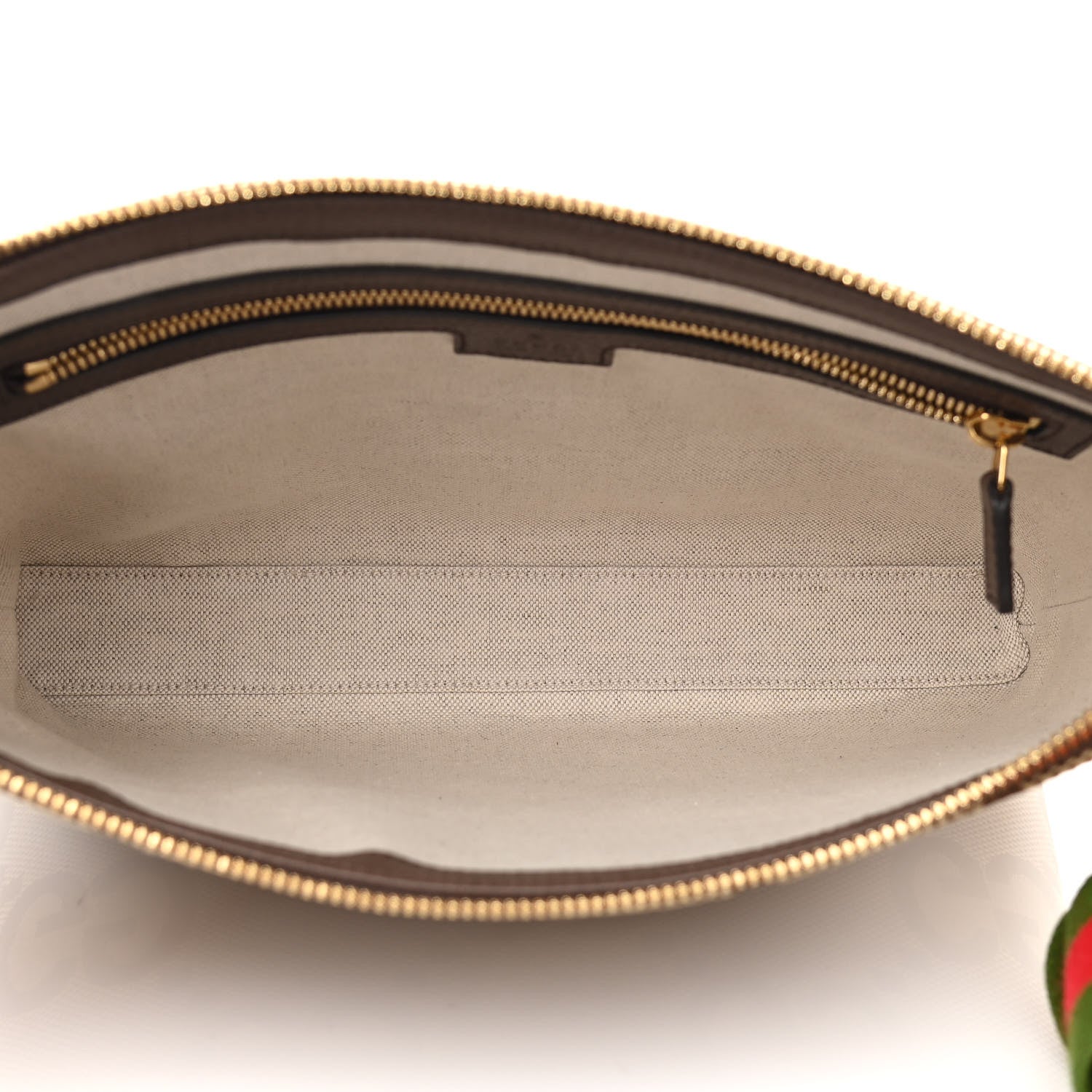 Gucci Monogram Jumbo GG Textured Dollar Calfskin Web Wristlet Messenger Bag Camel Ebony New Acero 5 of 11