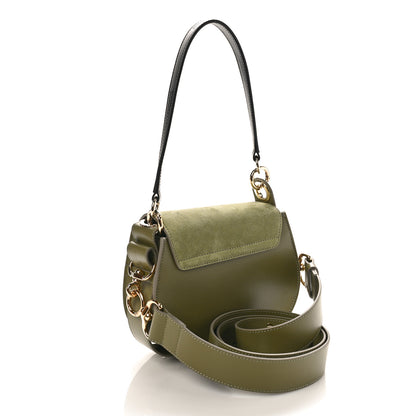 Chloe Calfskin Suede Small Tess Bag Green 3 of 8