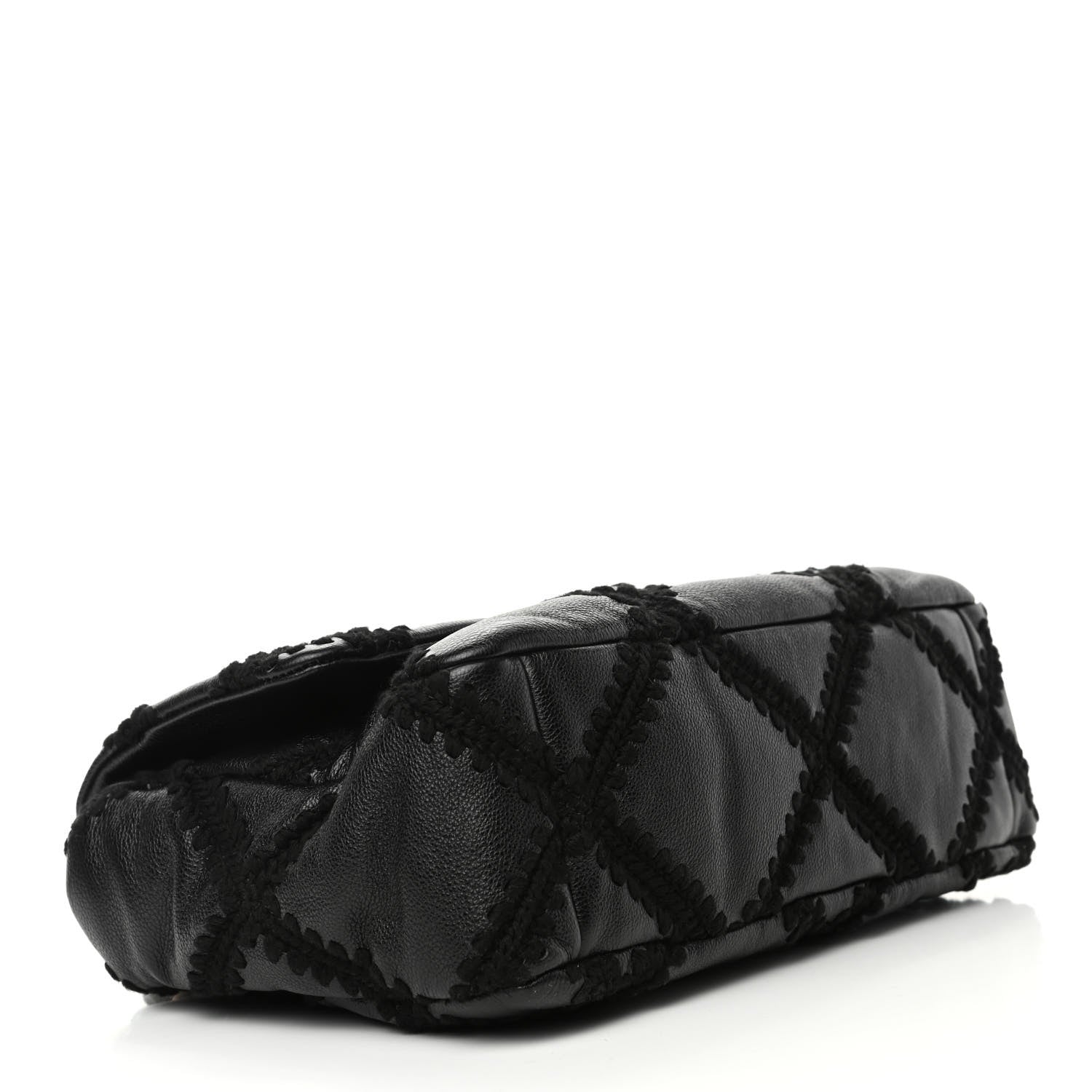 Chanel Calfskin Crochet Large Chanel 19 Flap Black 3 of 4