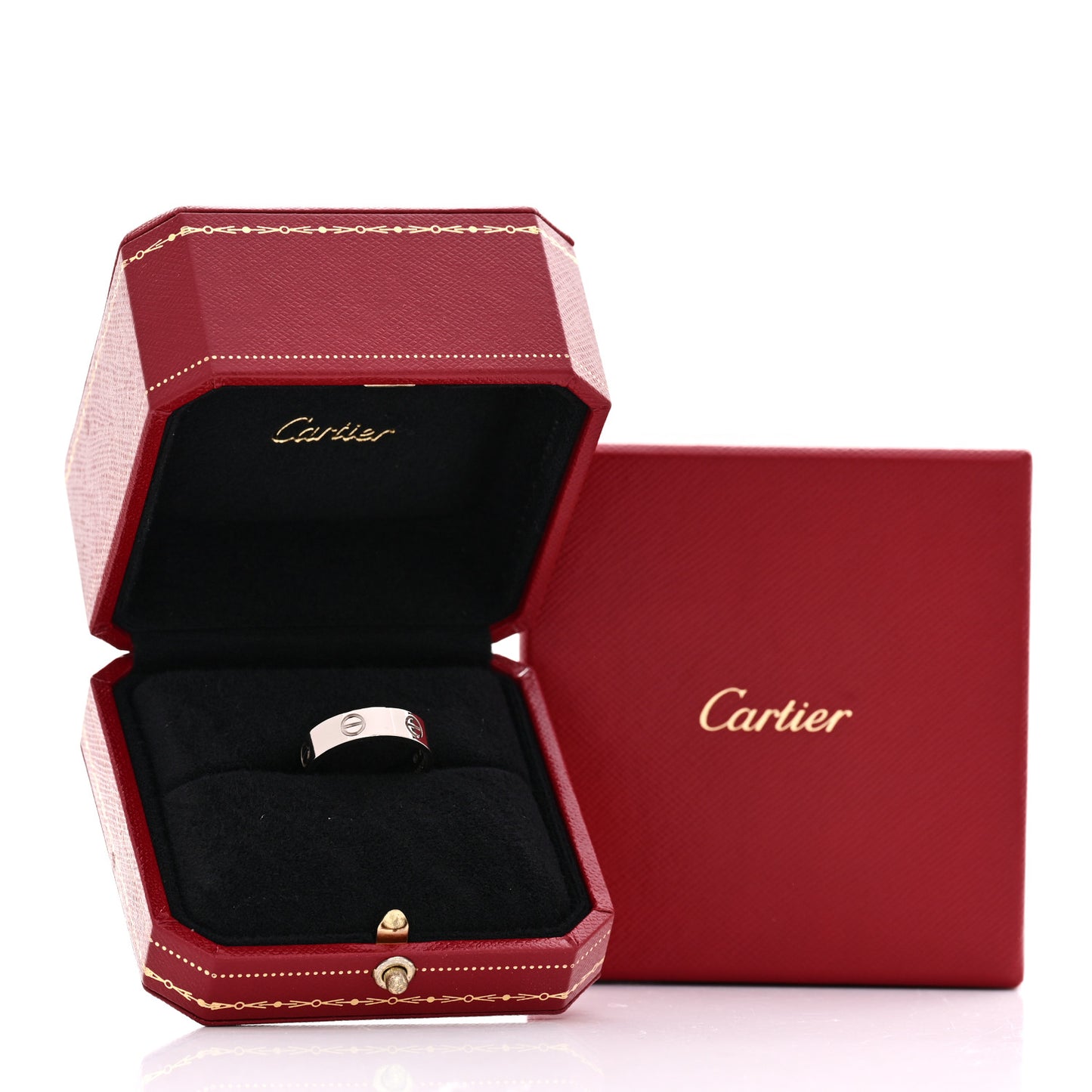 18K White Gold 5.5mm LOVE Ring 57 8