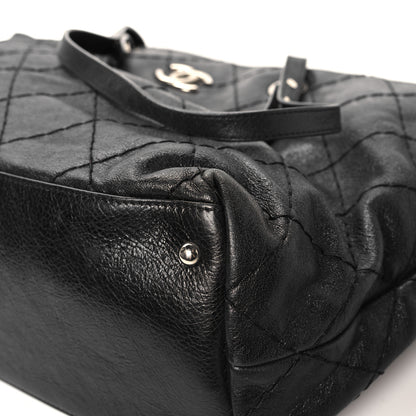 Chanel Glazed Calfskin Large On the Road Zip Tote Black 11 of 14