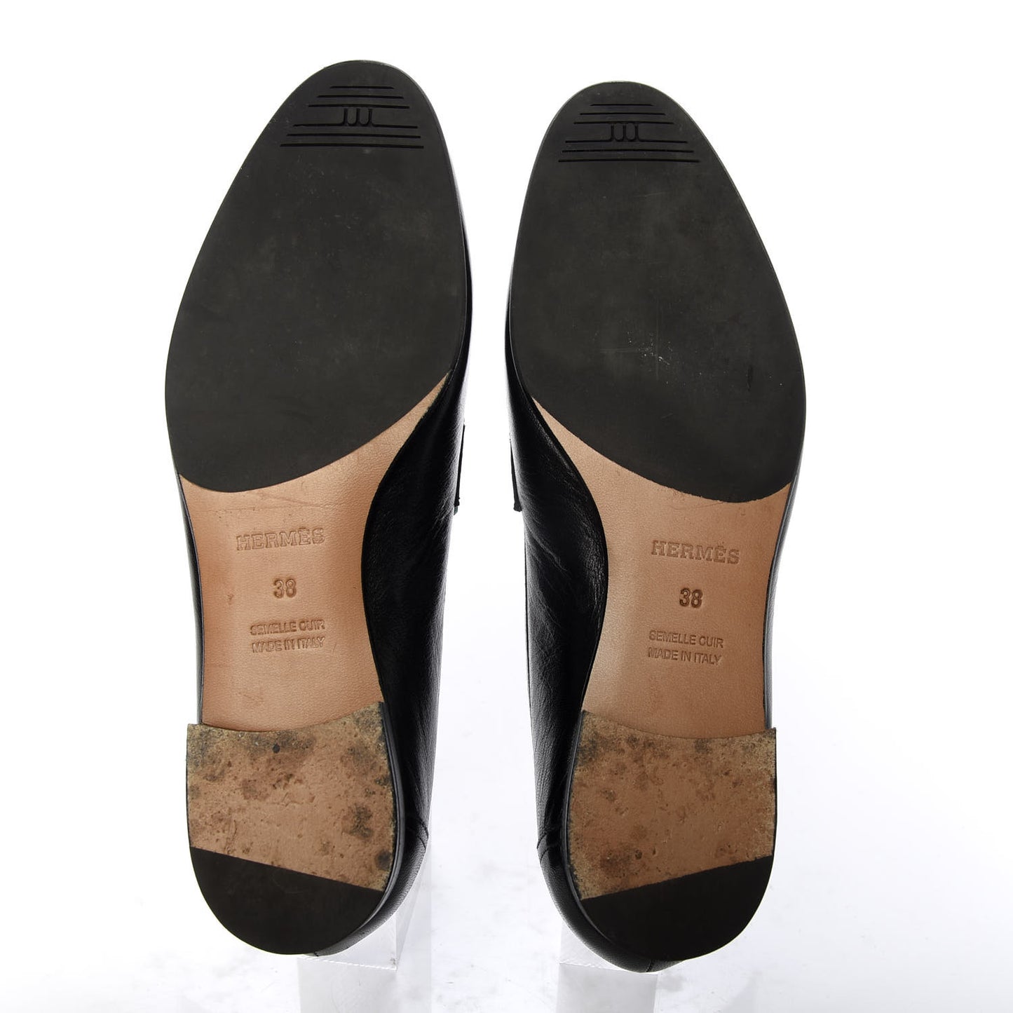 Goatskin Mens Paris Loafers 38 Black
