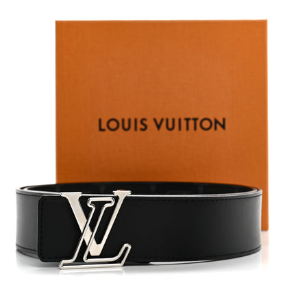 Louis Vuitton Monogram Eclipse 40mm LV Line Initiales Reversible 95 38 Belt Black 8 of 8