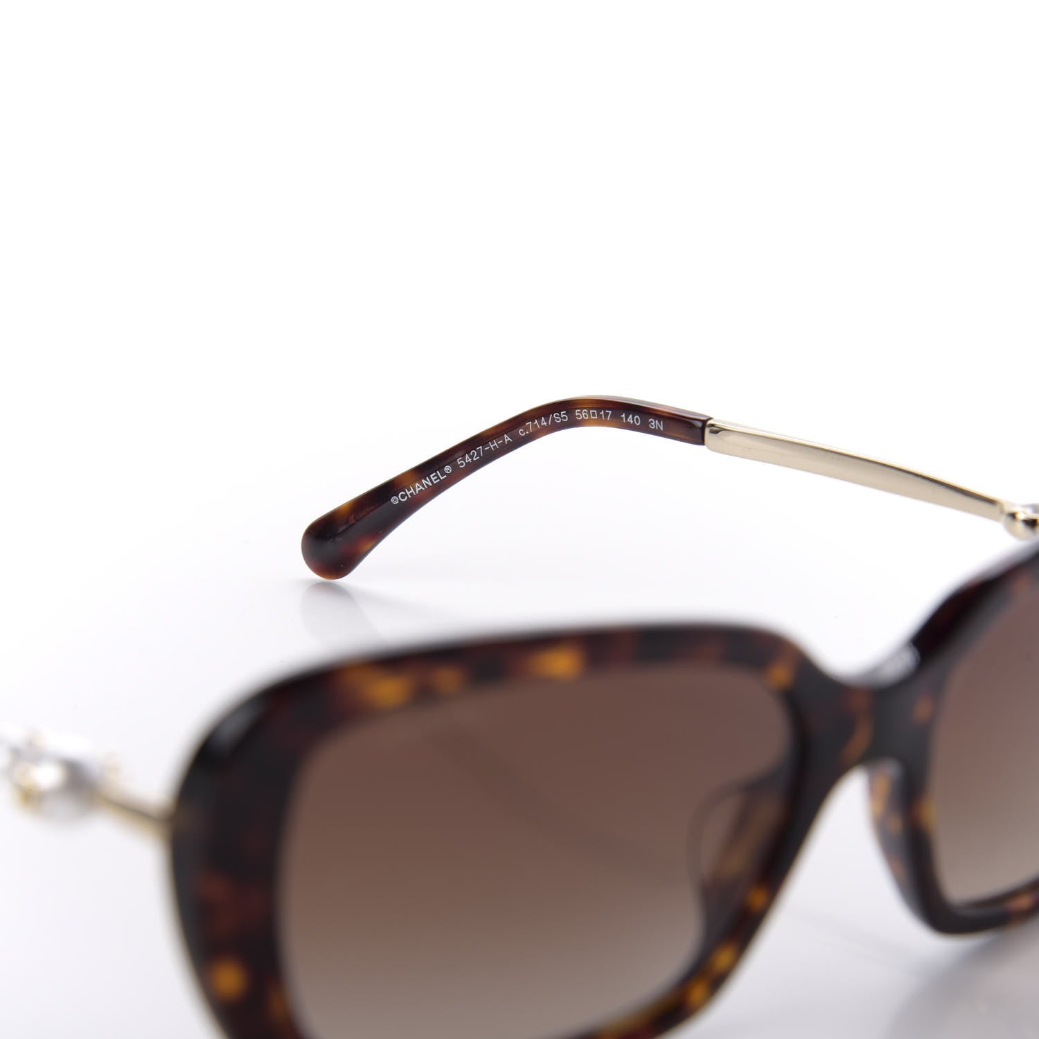 Chanel Pearl Square Sunglasses 5427-H-A Tortoise 6 of 8