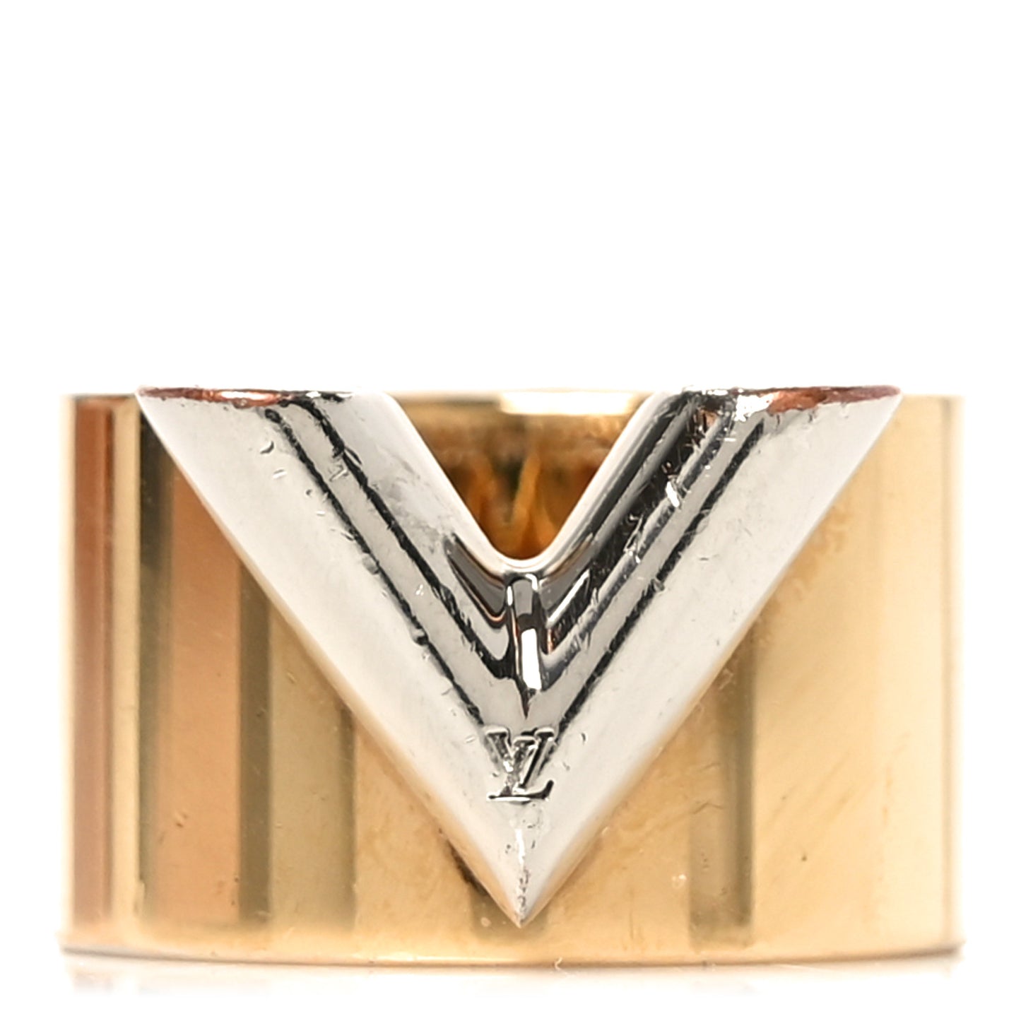 Brass Essential V Ring L 57 8 Gold Silver