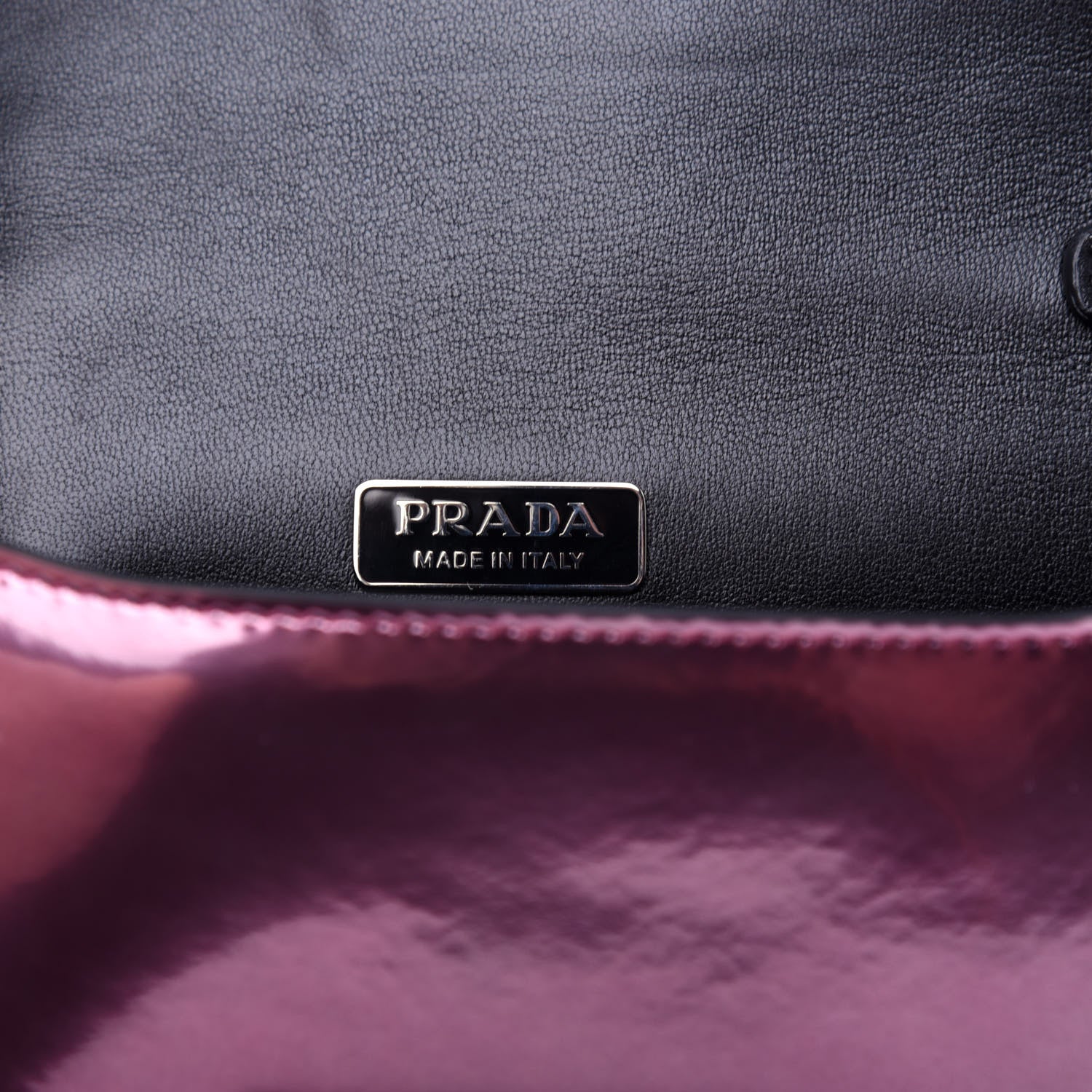 Prada Metallic Vitello Saffiano Cahier Bag Ferro Black 6 of 10