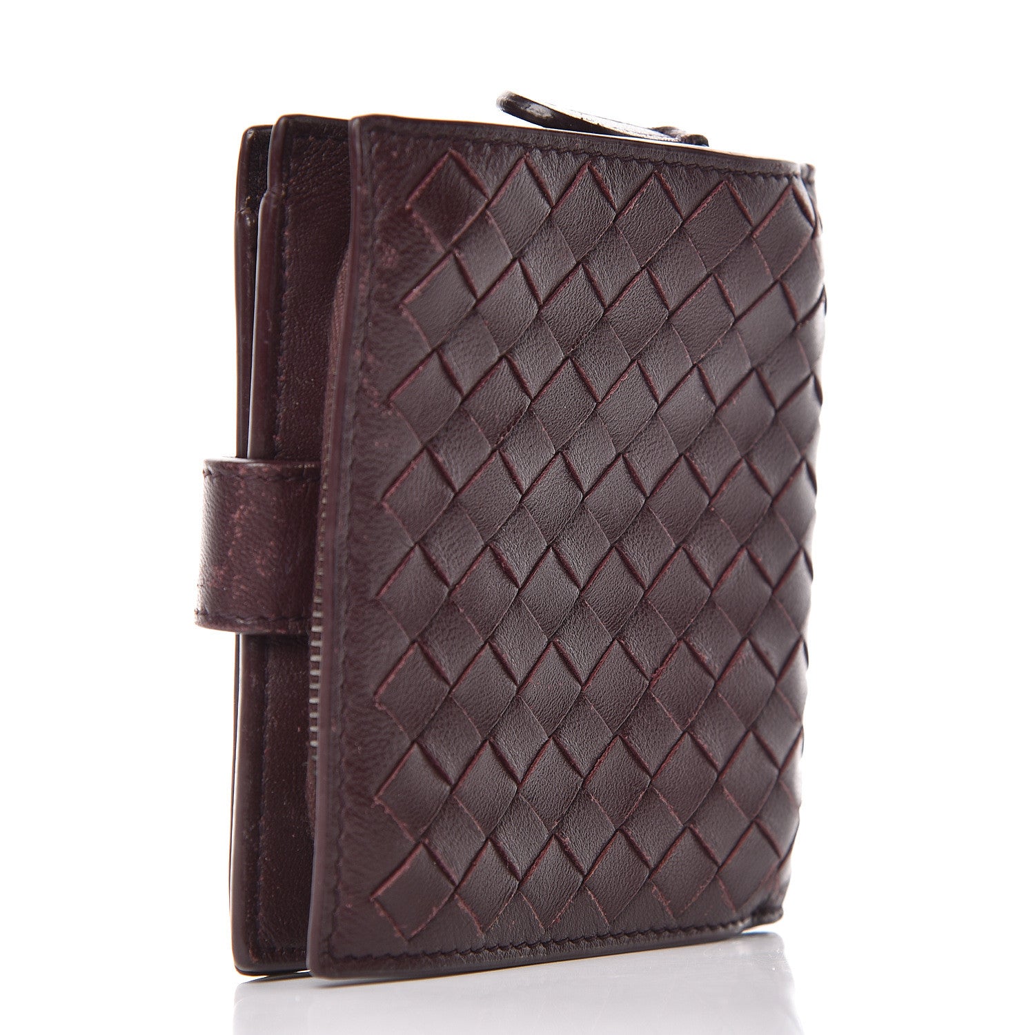 Bottega Veneta Nappa Intrecciato Mini Wallet Dark Barolo 3 of 11