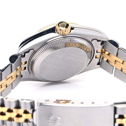 Rolex Stainless Steel 18K Yellow Gold Diamond 26mm Oyster Perpetual Datejust Watch Red Gradient 79173 8 of 10