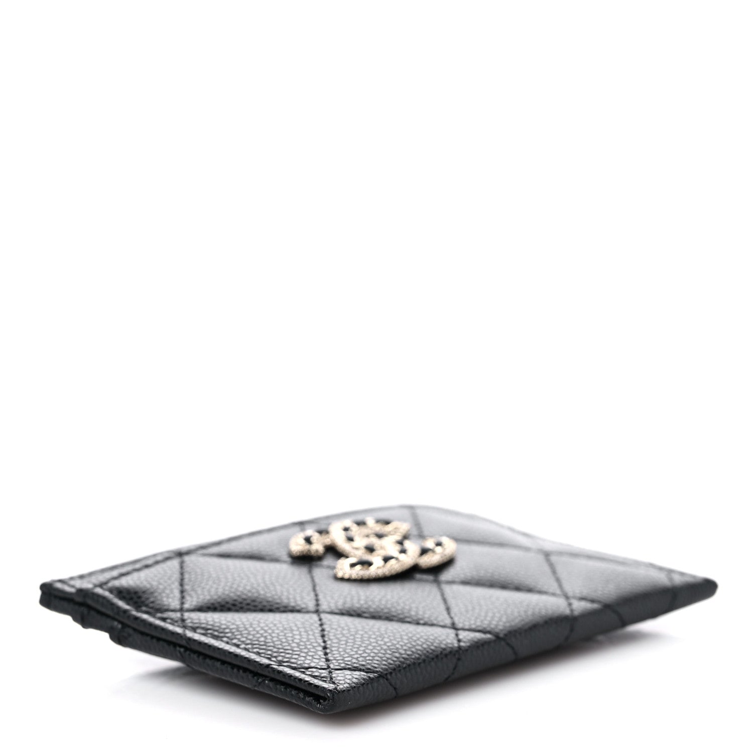 Chanel Caviar Quilted Crystal Card Holder Black 4 of 12