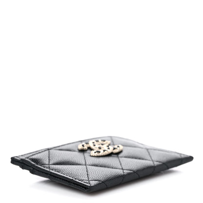 Chanel Caviar Quilted Crystal Card Holder Black 4 of 12