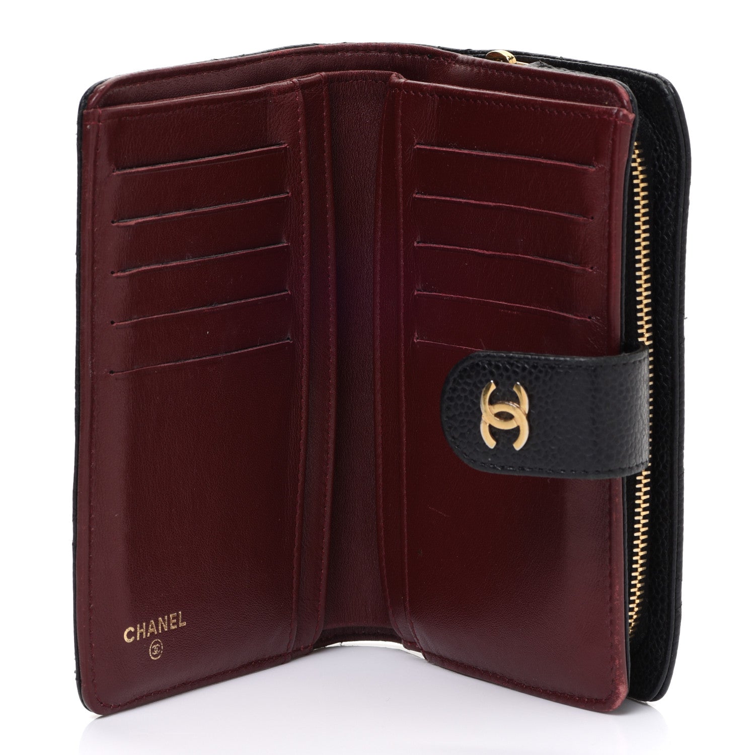 Chanel Caviar Quilted CC French Wallet Black 6 of 15