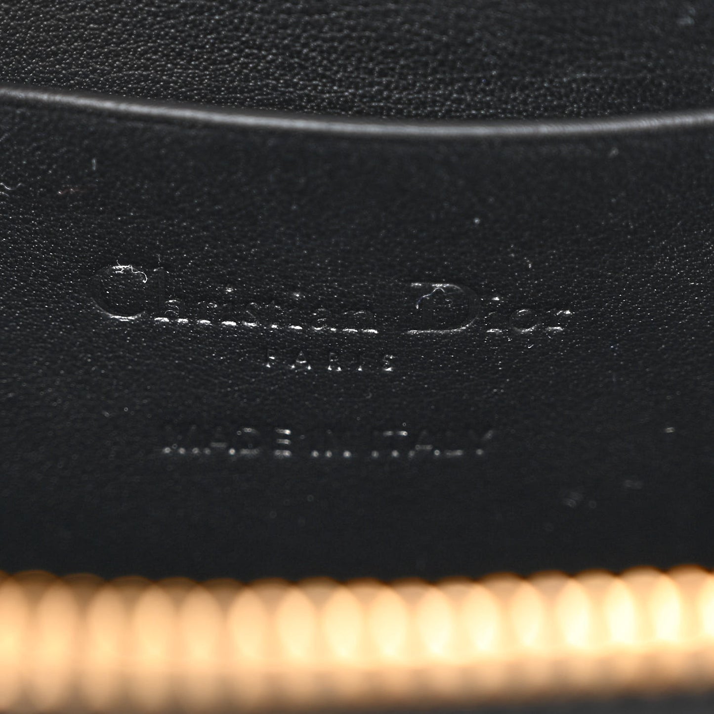 Patent Cannage Lady Dior Phone Holder Black