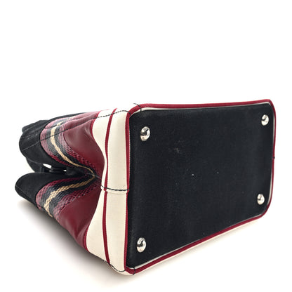 Prada Patch Righe Mix Tote Cerise 4 of 9
