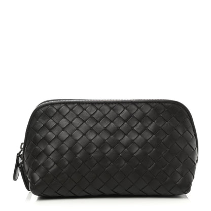 Bottega Veneta Nappa Intrecciato Cosmetic Case Black 1 of 7