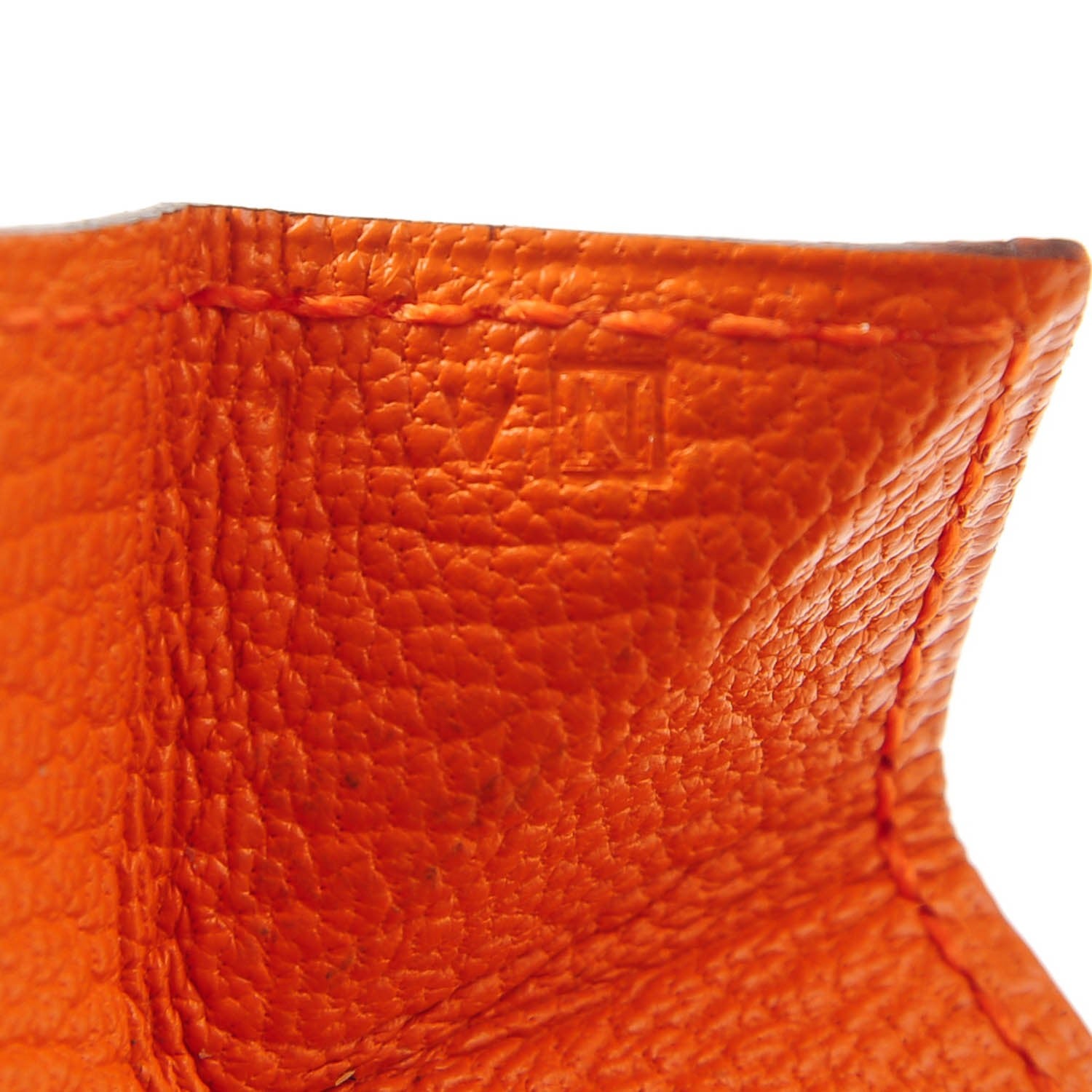 Hermes Chevre Mysore Le 24 Coin Purse Orange 7 of 7