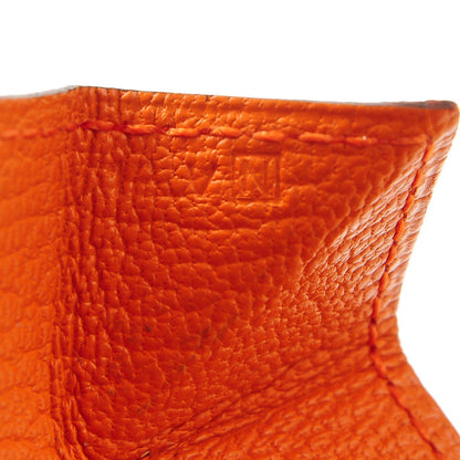 Hermes Chevre Mysore Le 24 Coin Purse Orange 7 of 7