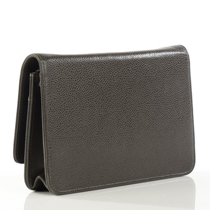 Chanel Caviar Timeless CC Wallet on Chain WOC Grey 3 of 8