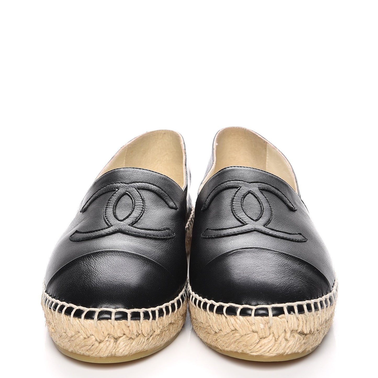 Lambskin CC Espadrilles 37 Black