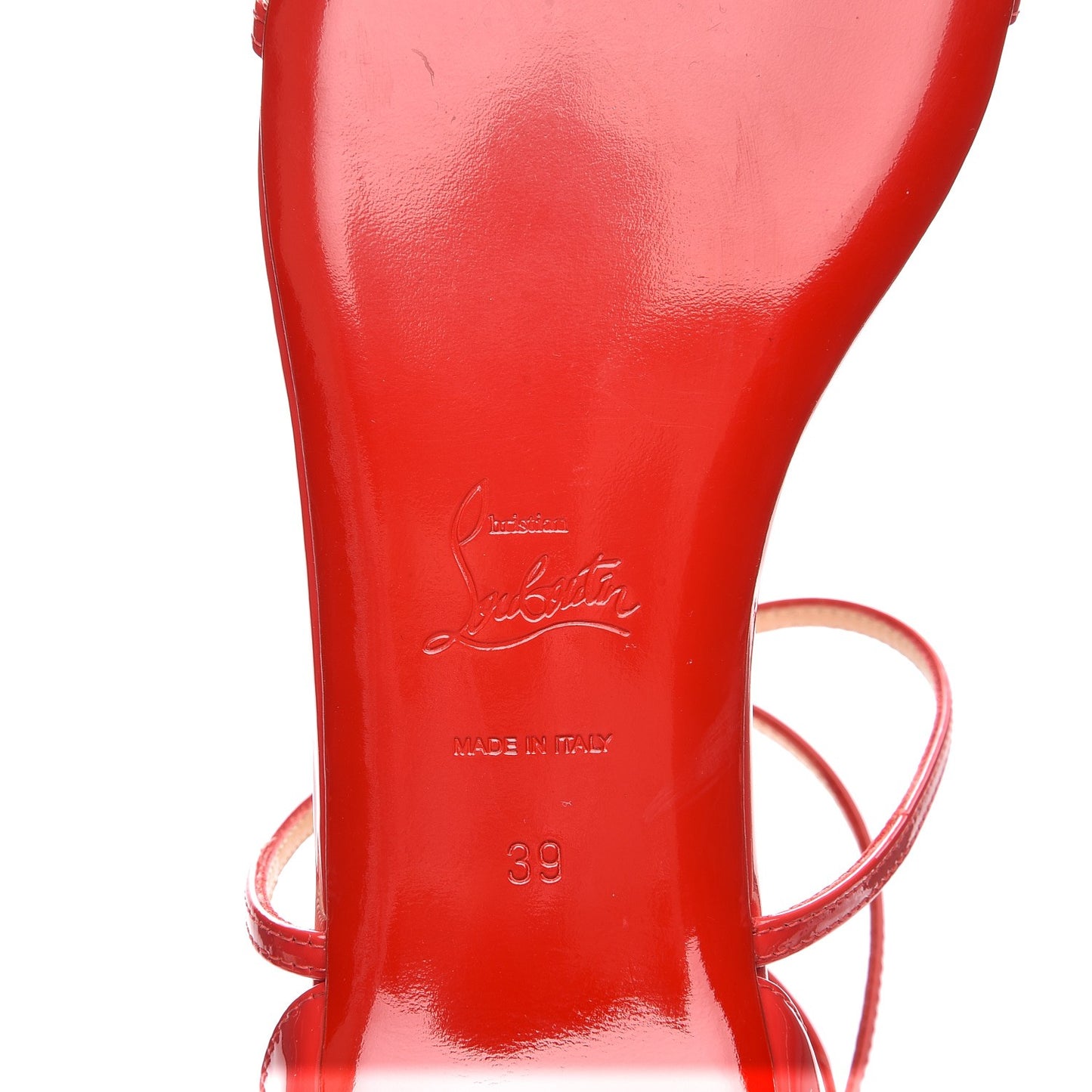 Patent Blakissima Flat Sandals 39 Fraise
